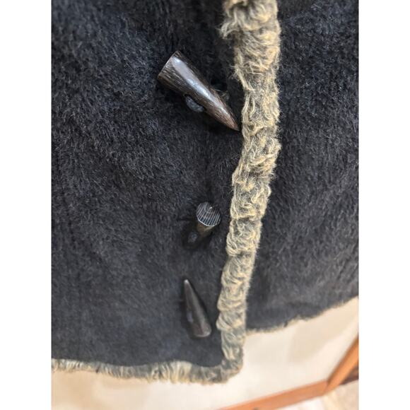 Fjall Wool Blend Large Jacket reversible  Faux Fur Lined with mittens - Picture 3 of 16